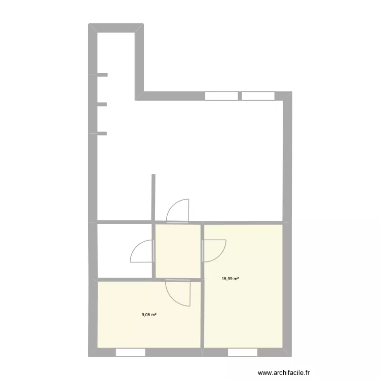 Maison 1. Plan de 2 et 25 m² Maison 1. Plan de 2 et 25 m²