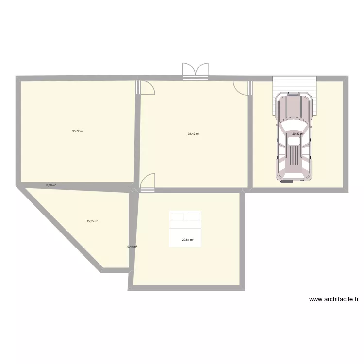 house 1. Plan de 7  et 147 m²