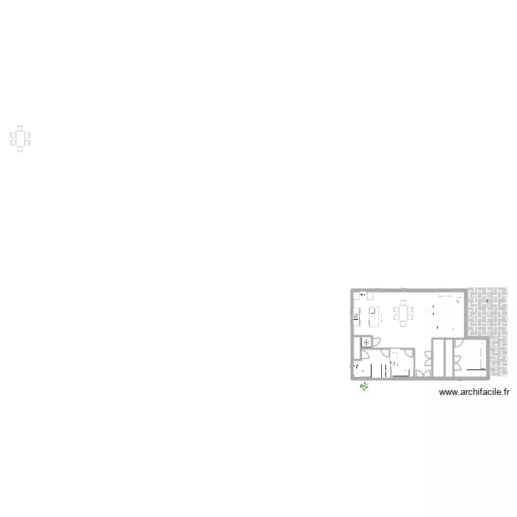 Retraite chalet à vendre porte côté. Plan de 4 et 117 m² Retraite chalet à vendre porte côté. Plan de 4 et 117 m²