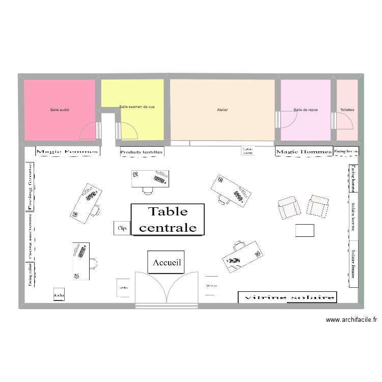 plan aa. Plan de 5 pièces et 43 m2