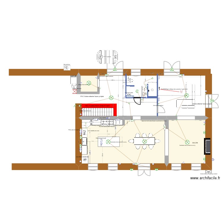 PLAN FINAL EN UTILISATION. Plan de 3 pièces et 68 m2