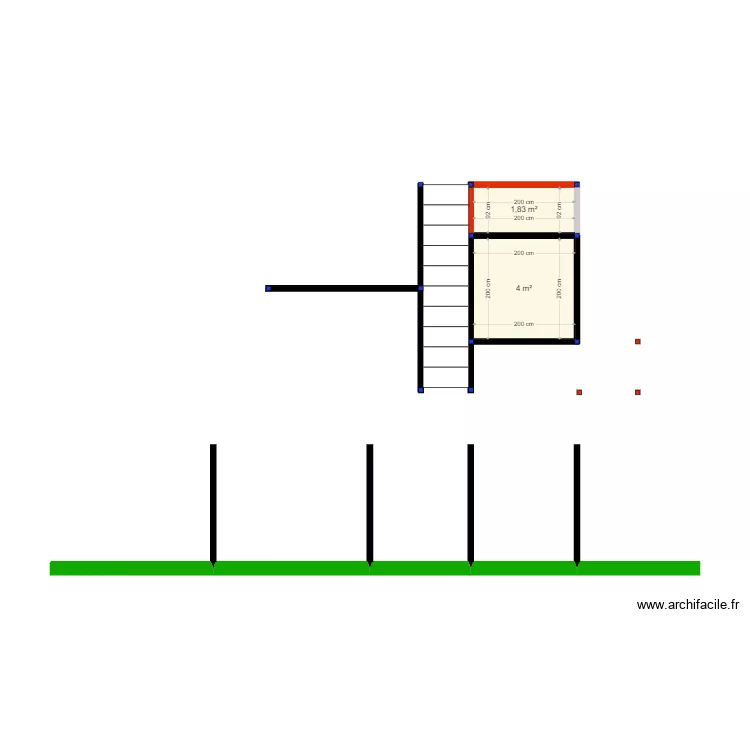 Portique. Plan de 