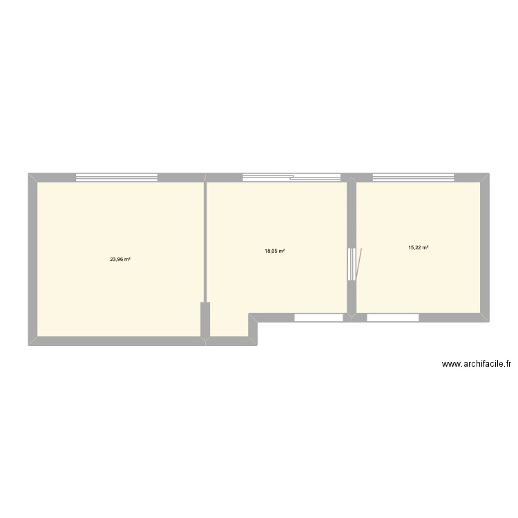 Francois. Plan de 3 pièces et 57 m2