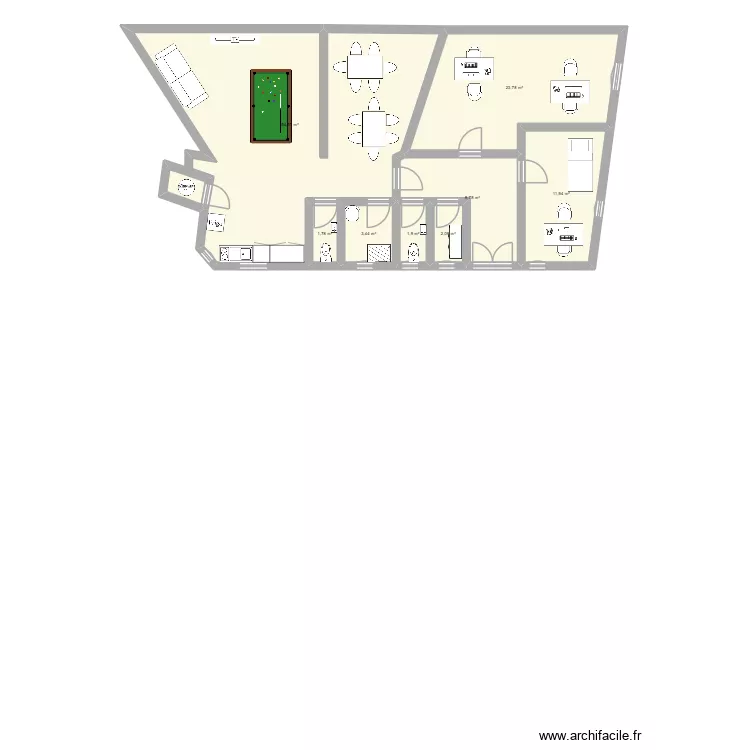 Corderie projeté. Plan de 9 et 110 m² Corderie projeté. Plan de 9 et 110 m²