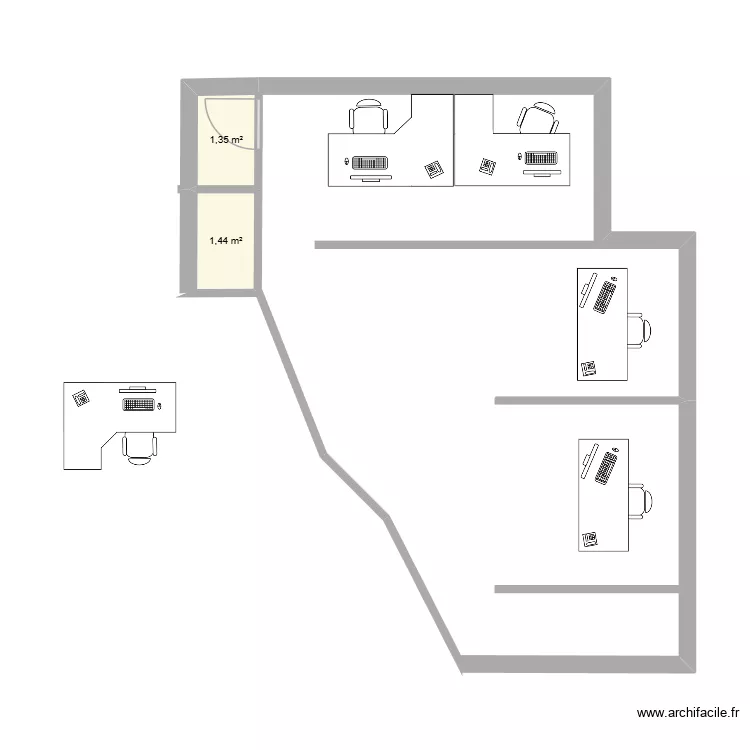 sc Tech. Plan de 2  et 3 m²
