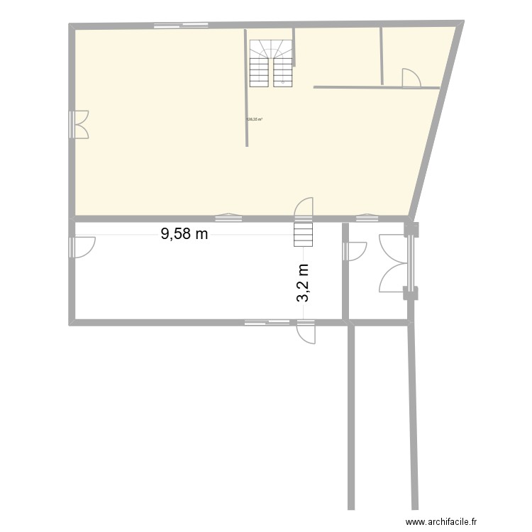 Sainte Florine. Plan de 1 pièce et 128 m2
