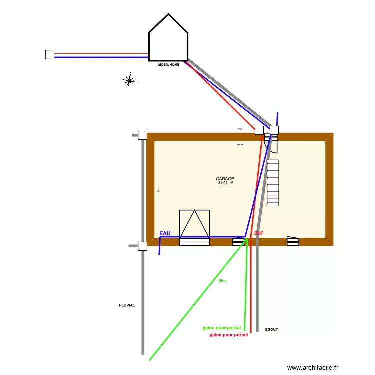 SALAN RESEAU. Plan de 1  et 84 m²