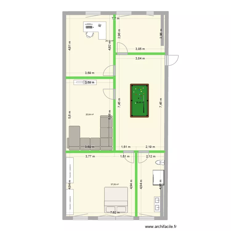 Mmona. Plan de 4 et 115 m² Mmona. Plan de 4 et 115 m²
