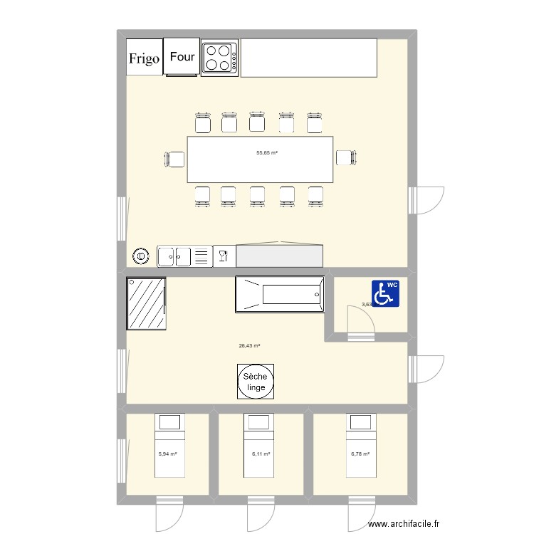 Le NID. Plan de 6 pièces et 105 m2