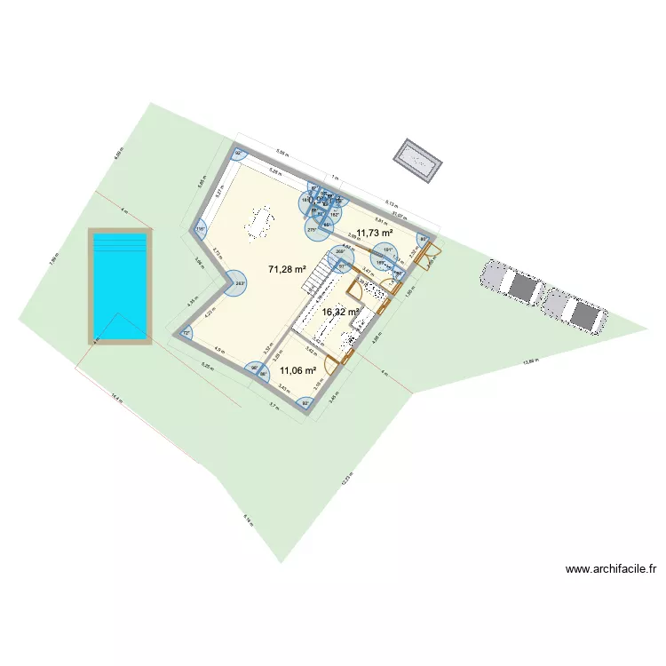 Andernos Roseaux motif FLO - N&deg;4. Plan de 