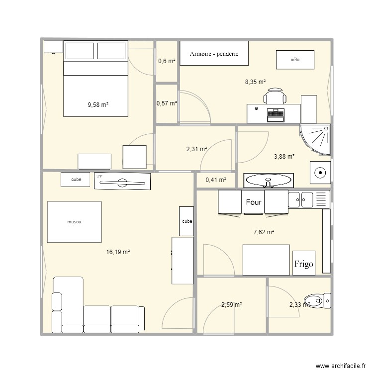 app_k. Plan de 0 pièce et 0 m2