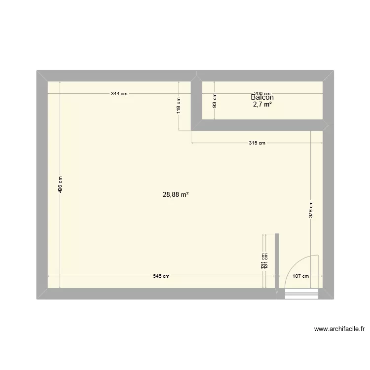 Renaud existant. Plan de 