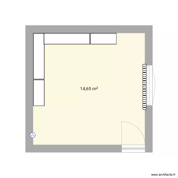 Salle loisir . Plan de 