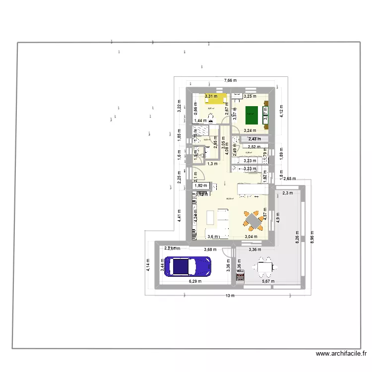 lot 6dec25. Plan de 9  et 133 m²