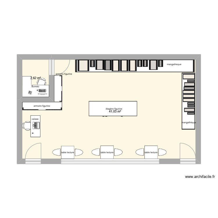 magasin. Plan de 0 pièce et 0 m2