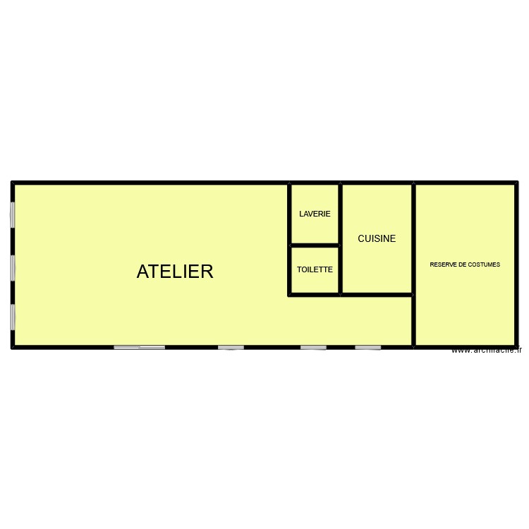 STAGE MONTFERMEIL. Plan de 5 pièces et 500 m2