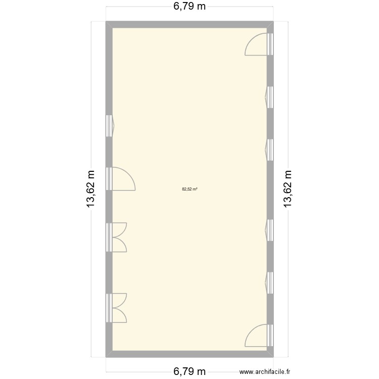mamielb. Plan de 1 pièce et 83 m2