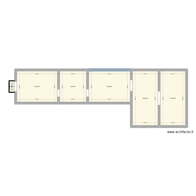 st g 2. Plan de 6 pièces et 73 m2