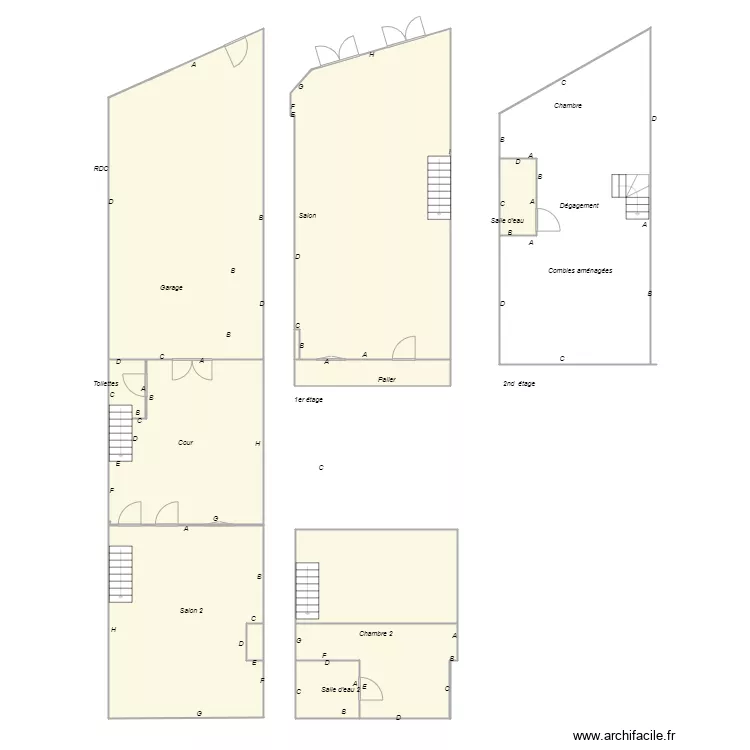Croquis BENAJI. Plan de 