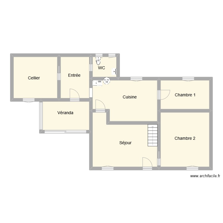 lecouturier rdc. Plan de 8 pièces et 101 m2