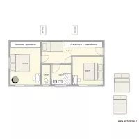 extension 4x10 2ch identiques + 1lit triple adaptation