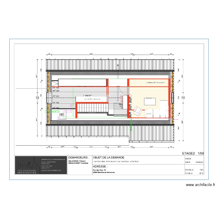 Grenier. Plan de 3 pièces et 17 m2