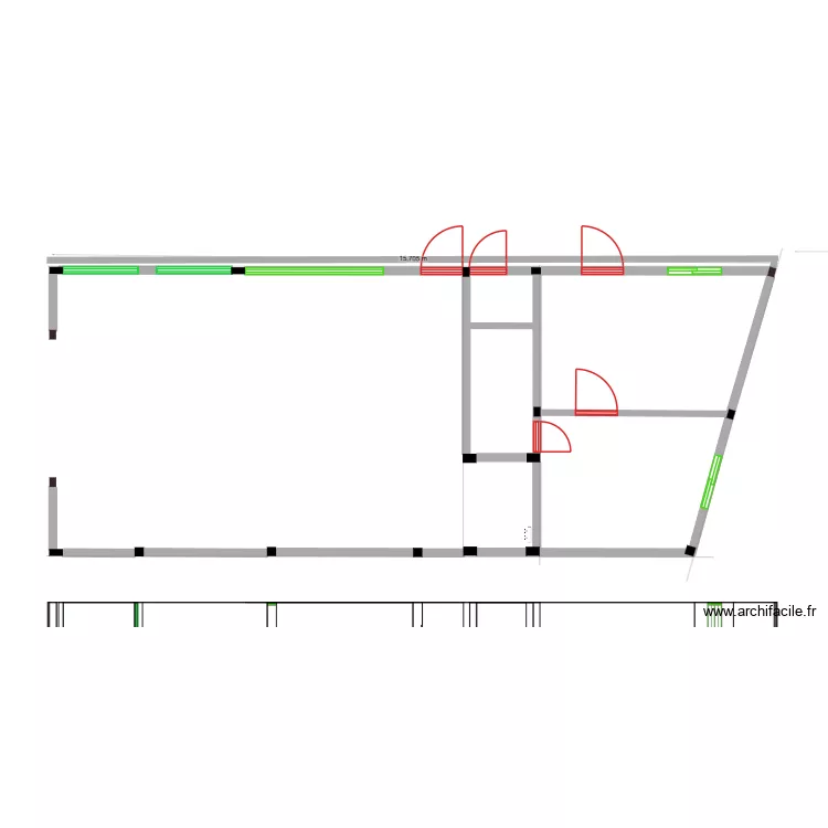 Fa&ccedil;ade garage. Plan de 
