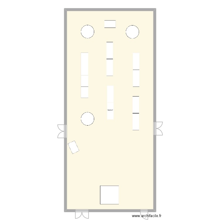 plan table dimensions. Plan de 1 pièce et 193 m2