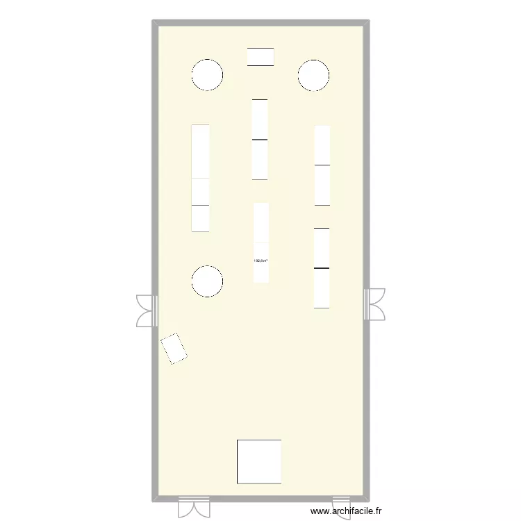 plan table dimensions. Plan de 1 pièce et 193 m²