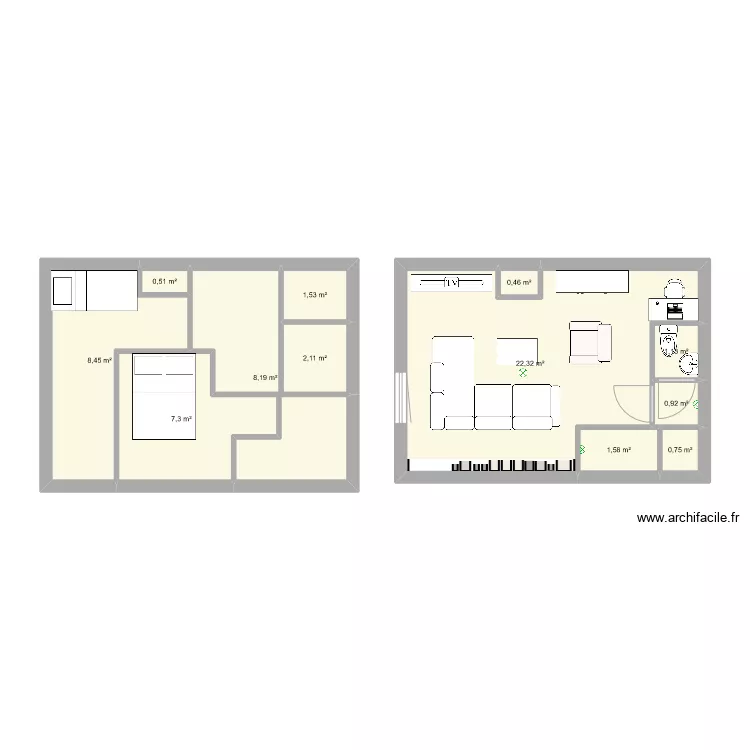 Cham 2&egrave;me. Plan de 