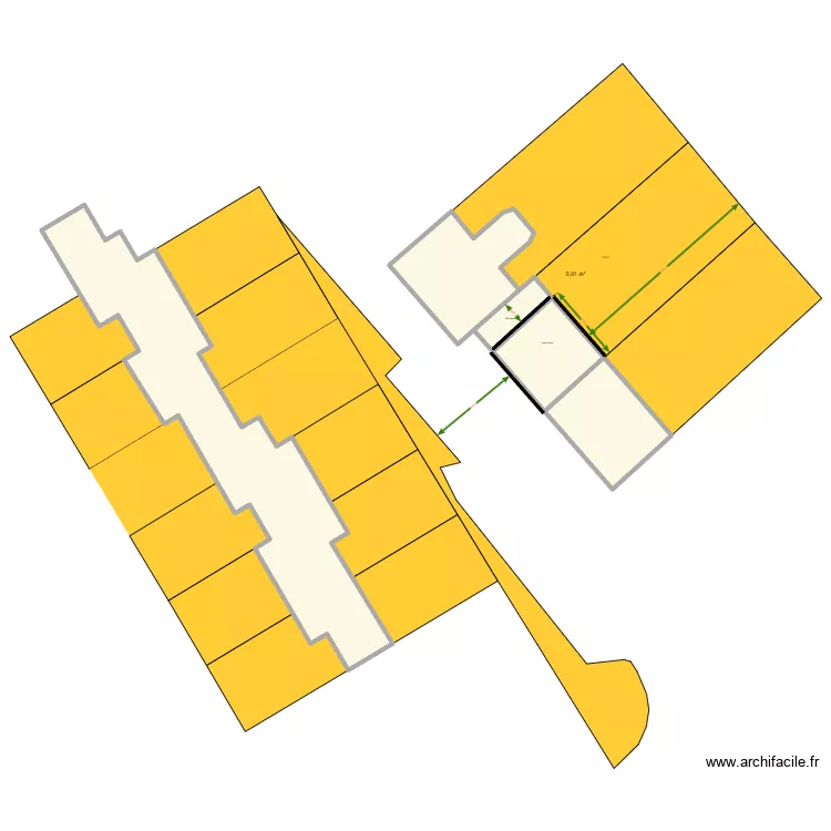 Mondicourt C 1022. Plan de 