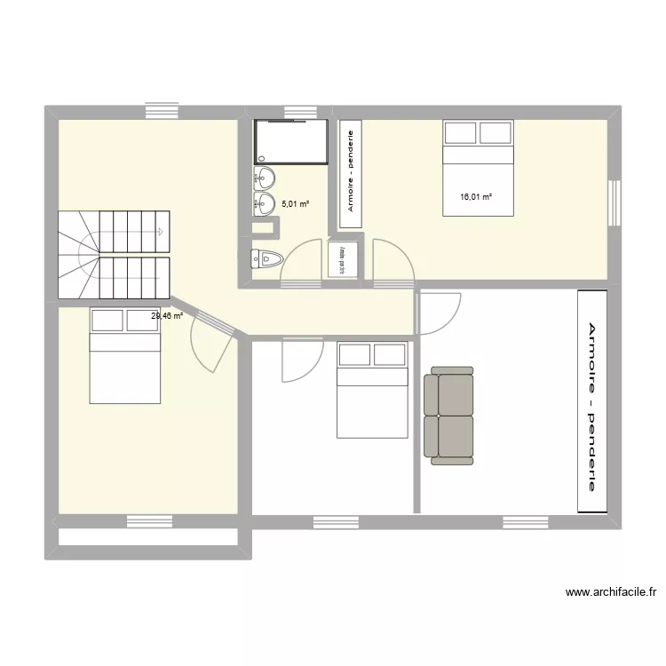 POL_Etage_Murs_modif2. Plan de 3 et 50 m² POL_Etage_Murs_modif2. Plan de 3 et 50 m²