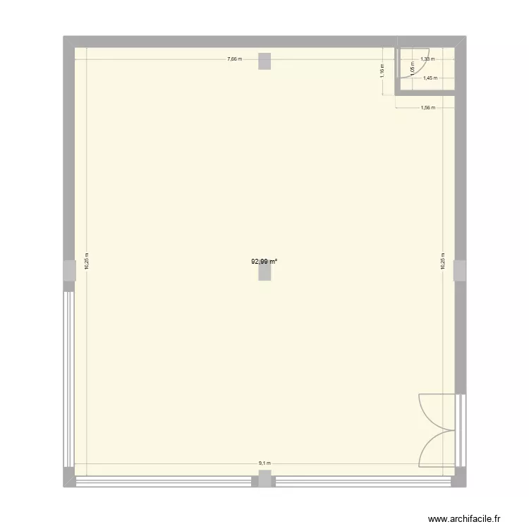 DISPROTEC Andraharo. Plan de 1  et 93 m²