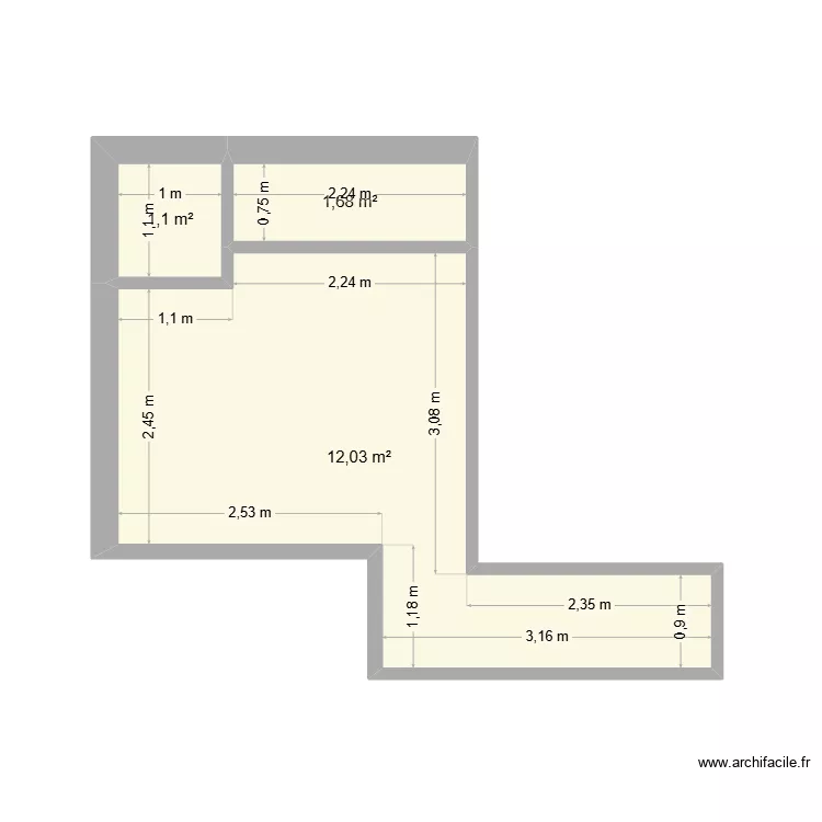 buanderie test 1. Plan de 