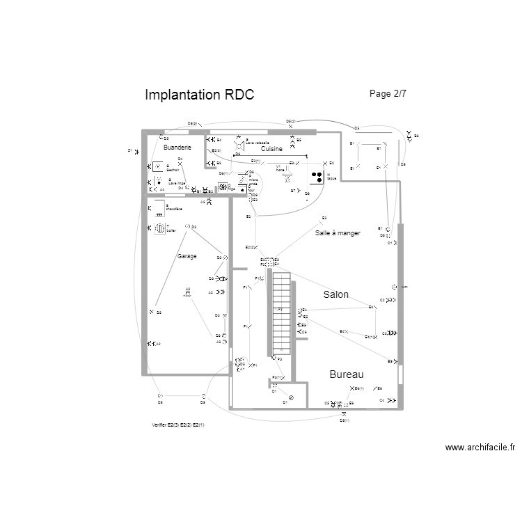 maison Fanny Romain RDC. Plan de 2 pièces et 115 m2
