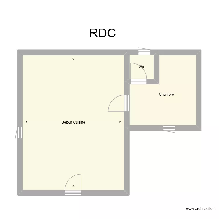 350602919. Plan de 3 Pièces et 45 m²