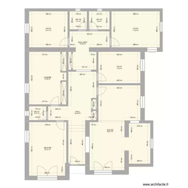 RDC - Villa Labidi - La Marsa. Plan de 