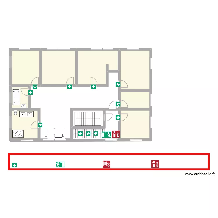 La Travers&eacute;e. Plan de 9 pièces et 87 m²