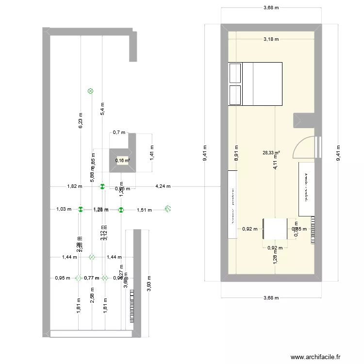 Plans nouvelle maison. Plan de 2  et 28 m²