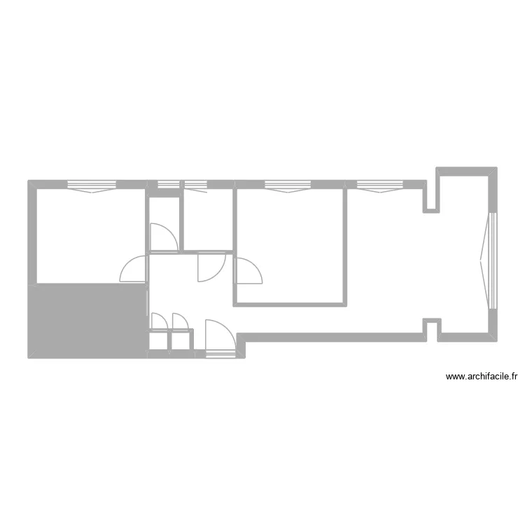 VILLA DUO 1er Etage Gauche VIERGE. Plan de 8 et 64 m² VILLA DUO 1er Etage Gauche VIERGE. Plan de 8 et 64 m²