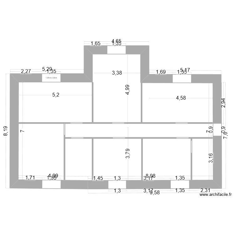 ETAGE SOUDAN. Plan de 