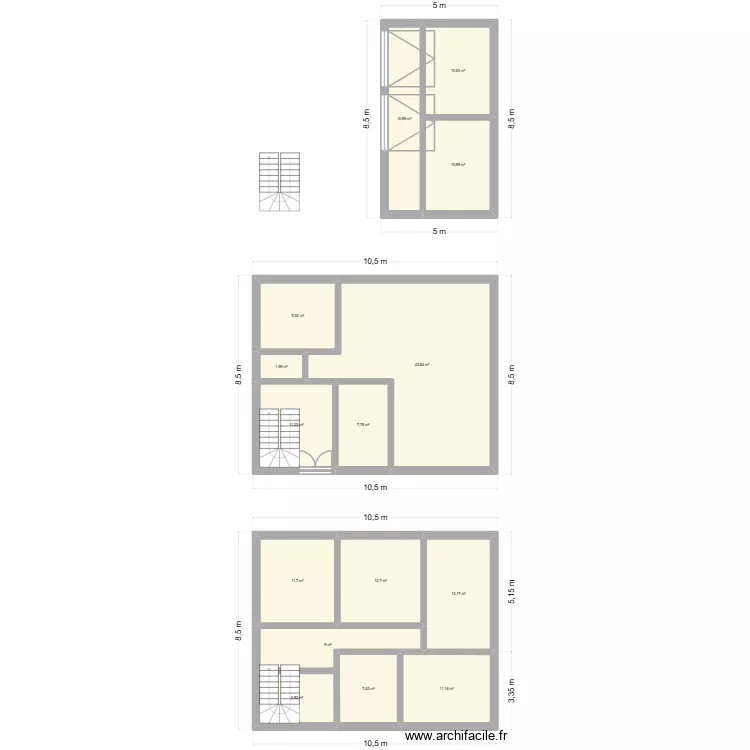 Version 4. Plan de 15  et 179 m²