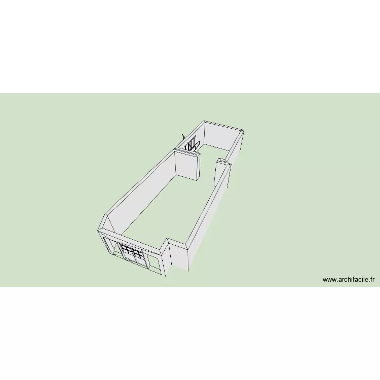 body industrie plan de masse 3D. Plan de 1  et 59 m²