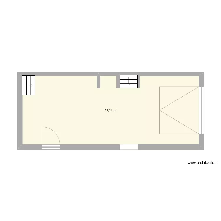 garage vide. Plan de 