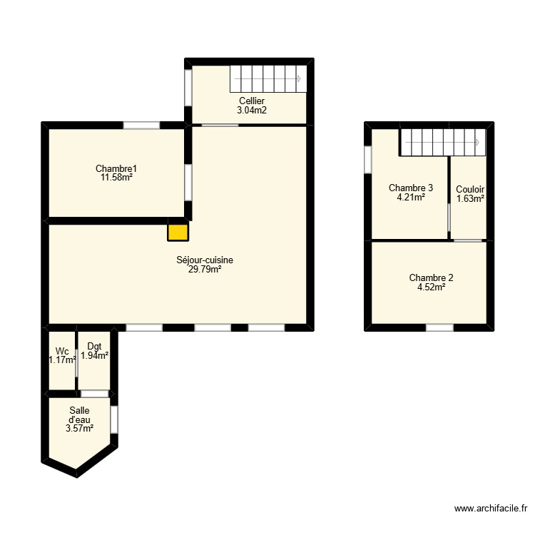 Paquereau lile dyeu mesurage. Plan de 0 pièce et 0 m2