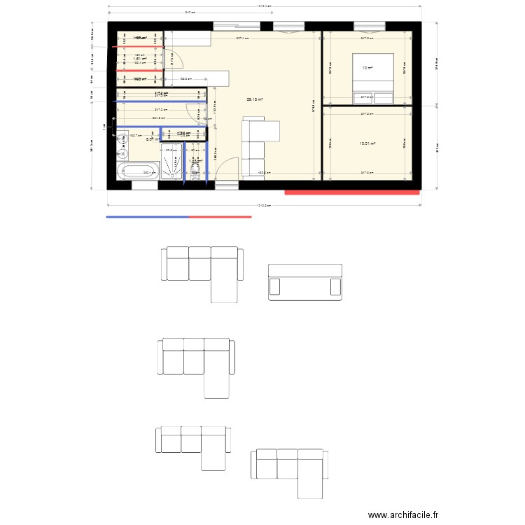 maison garage10. Plan de 10 pièces et 65 m2