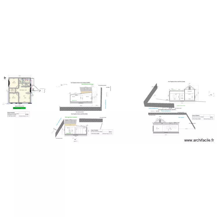 Maison 2026 B DPC4 plomberie ArchiFacile. Plan de 7  et 67 m²