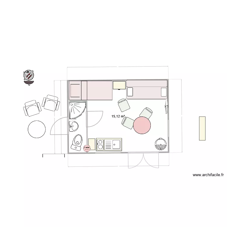 Kerg v ersion 10. Plan de 1  et 15 m²
