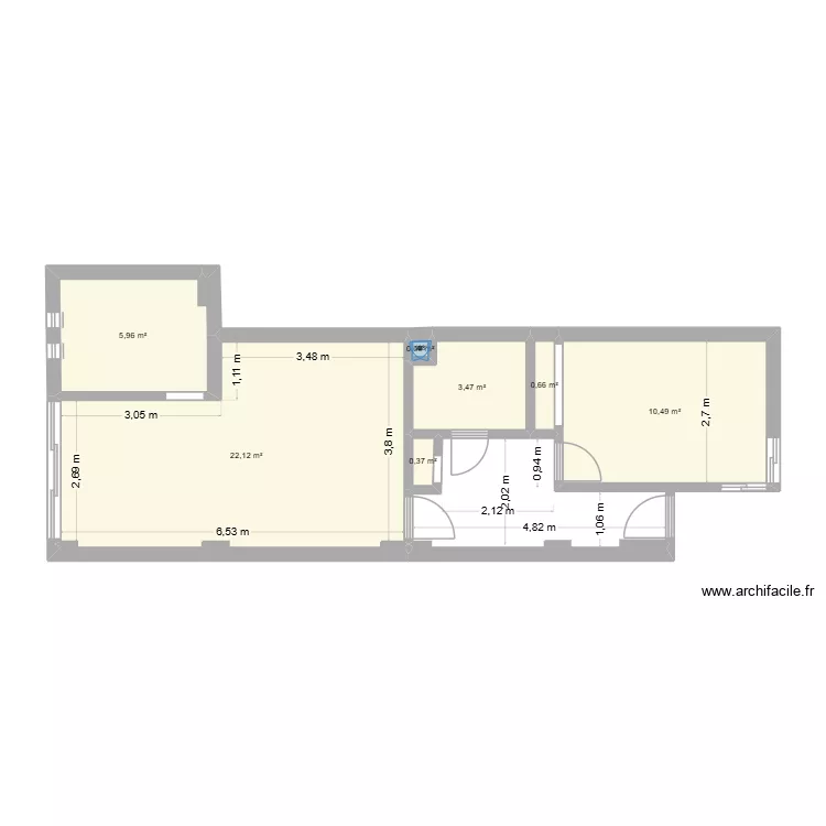 ALDEIA 2026 COTES DEGAGEMENT. Plan de 7 et 43 m² ALDEIA 2026 COTES DEGAGEMENT. Plan de 7 et 43 m²