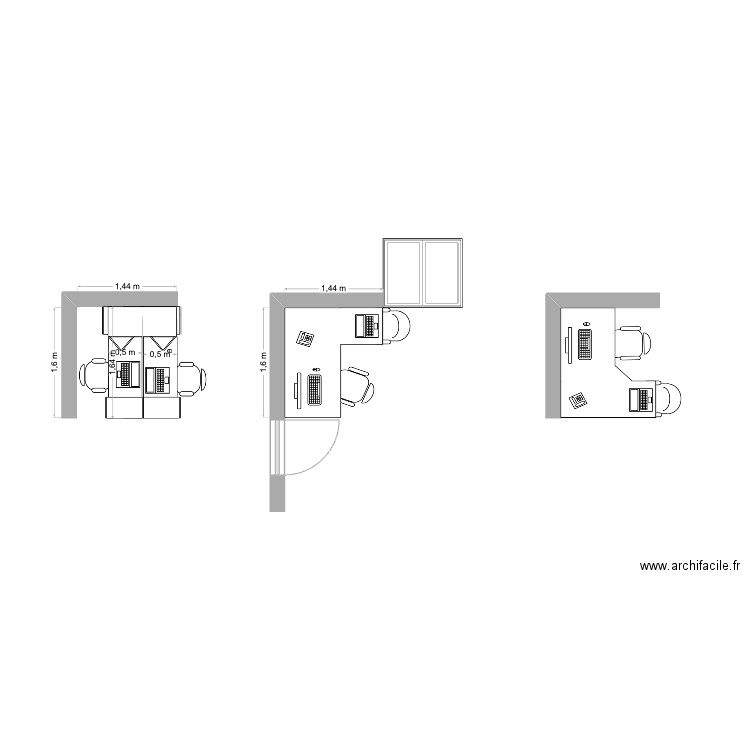 Bureau. Plan de 0 pièce et 0 m2